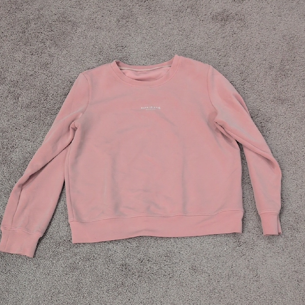 Acne Studios Pink Crewneck Sweatshirt Size‎ L Minimalist Designer